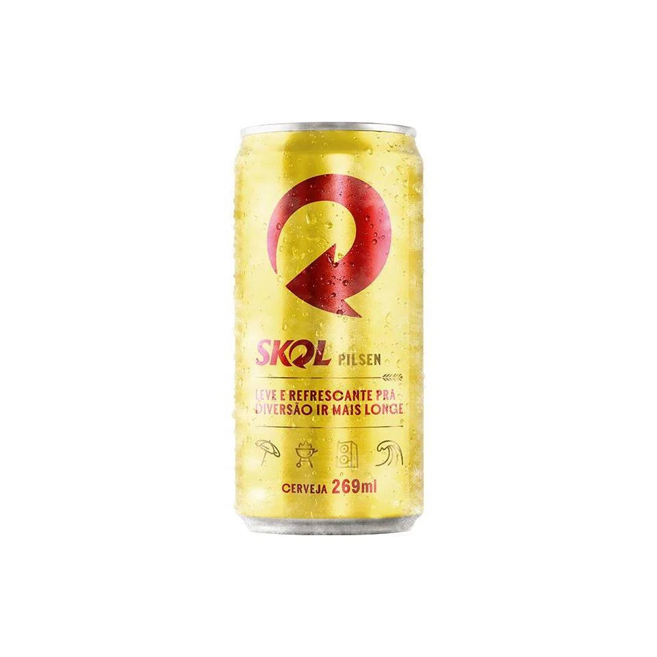 Cerveja Skol Pilsen lata 269ml